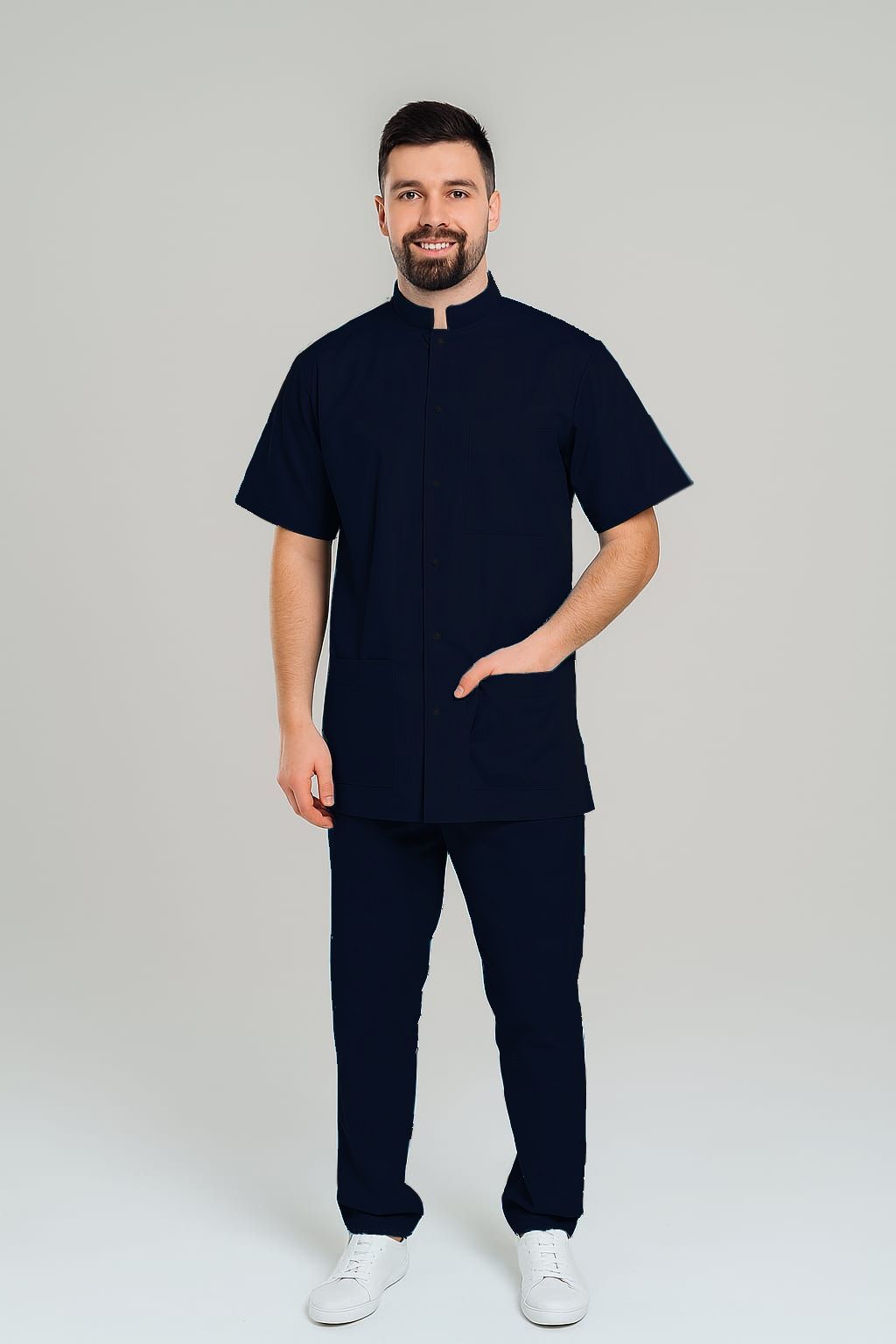 compleu-barbatesc-maneca-scurta-bleumarin