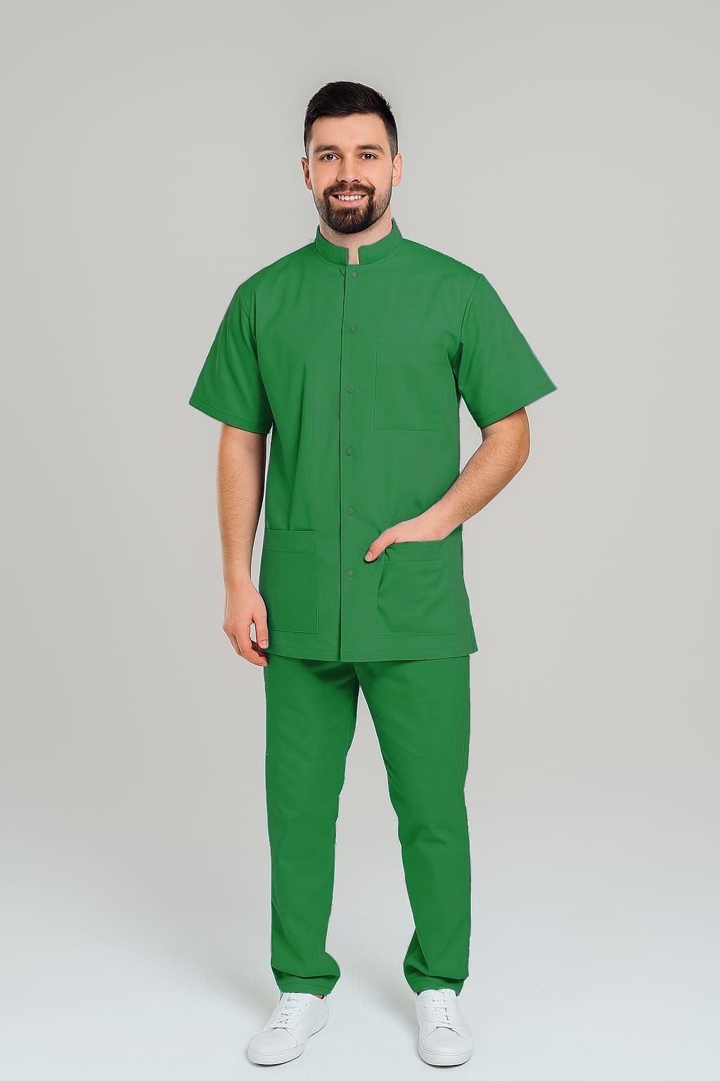 compleu-barbatesc-maneca-scurta-verde