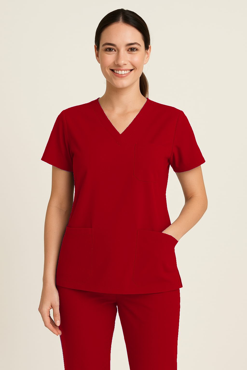 halat-anchior-dama-maneca-scurta-rosu